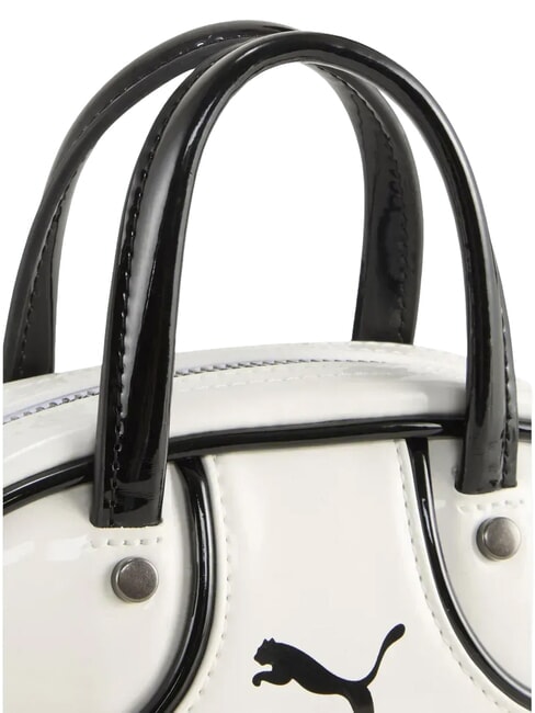 1976 MICRO GRIP Mini-Handtasche mit Schulterriemen wei&szlig;-schwarz - Damentaschen