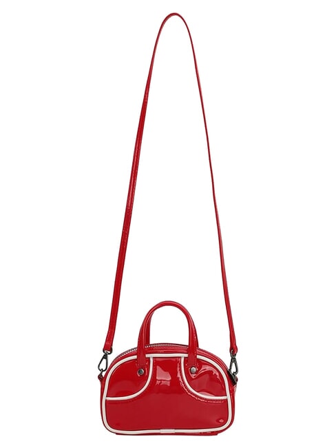 1976 MICRO GRIP Mini-Handtasche mit Schulterriemen f&uuml;r alle Zeiten rot - Damentaschen
