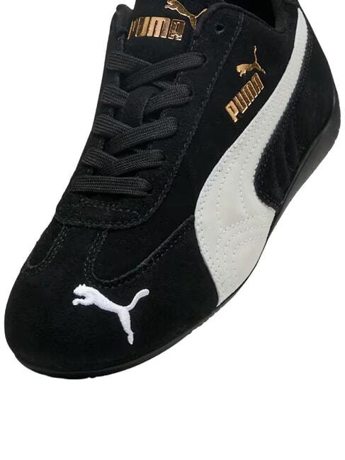 SPEEDCAT OG JR Ledersneakers Schwarzwei&szlig; - Kinderschuhe