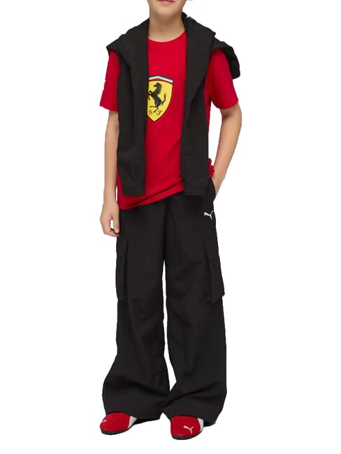 FERRARI Kurz&auml;rmeliges Baumwoll-T-Shirt Rennrot - Kinder-T-Shirt