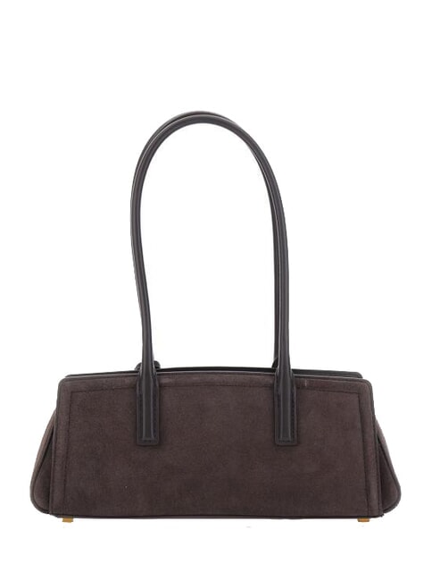 LAILA Schultertasche, Leder Schokolade - Damentaschen