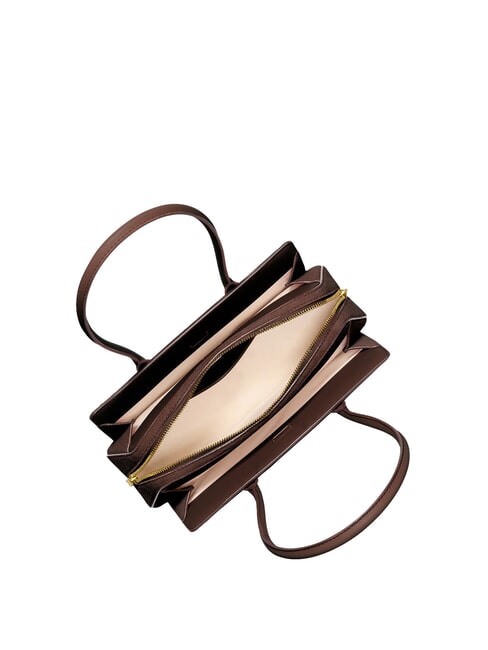 LAILA Schultertasche, Leder Schokolade - Damentaschen