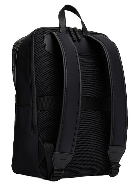 TH NYLON Rucksack mit Vordertasche Schwarz - Rucks&auml;cke f&uuml;r Schule &amp; Freizeit