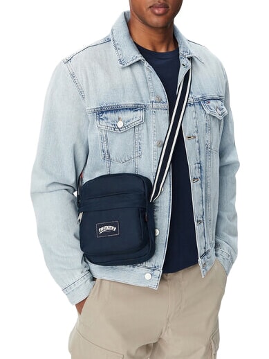 TJM COLLEGIATE Tasche mit Vordertasche dunkles Nachtmarineblau - Umh&auml;ngetaschen Herren