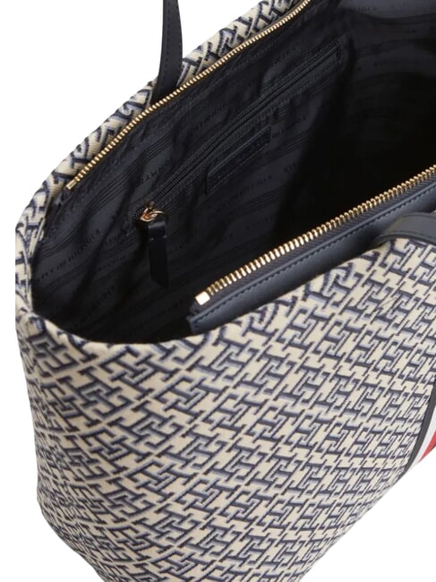 TH JACQUARD Schultertasche Raum blau - Damentaschen