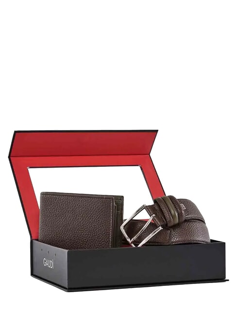 KIT Geldb&ouml;rse und Geldb&ouml;rsenbox dunkelbraun - Brieftaschen Herren