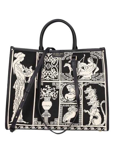 ATENA AGORA Dreifach-Tragetasche black/white - Damentaschen