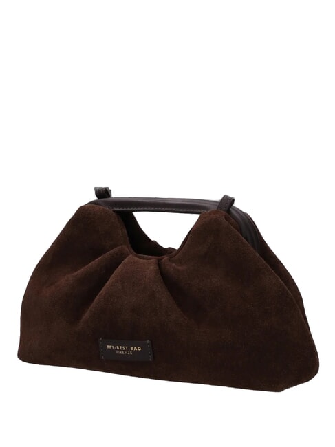 JANINE SUEDE Handtasche mit Schulterriemen dark brown - Damentaschen