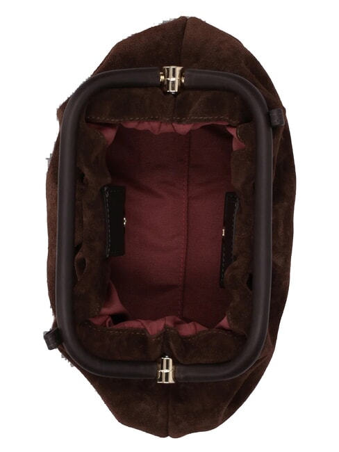 JANINE SUEDE Handtasche mit Schulterriemen dark brown - Damentaschen