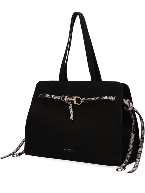DEMETRA NABUK Schultertasche mit Schultergurt nero - Damentaschen