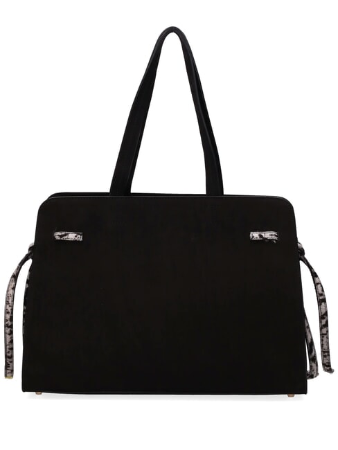 DEMETRA NABUK Schultertasche mit Schultergurt nero - Damentaschen