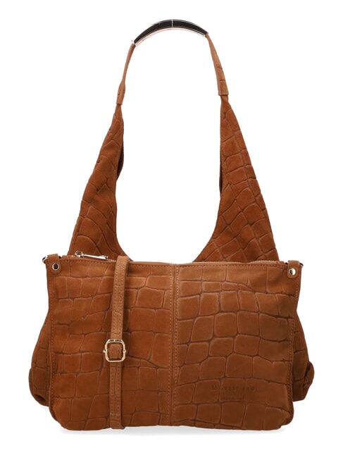 ELLISSE CROCO SUEDE Schultertasche, Leder cognac - Damentaschen