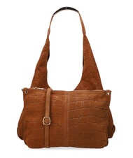 MY BEST BAG ELLISSE CROCO SUEDE Schultertasche, Leder - Damentaschen