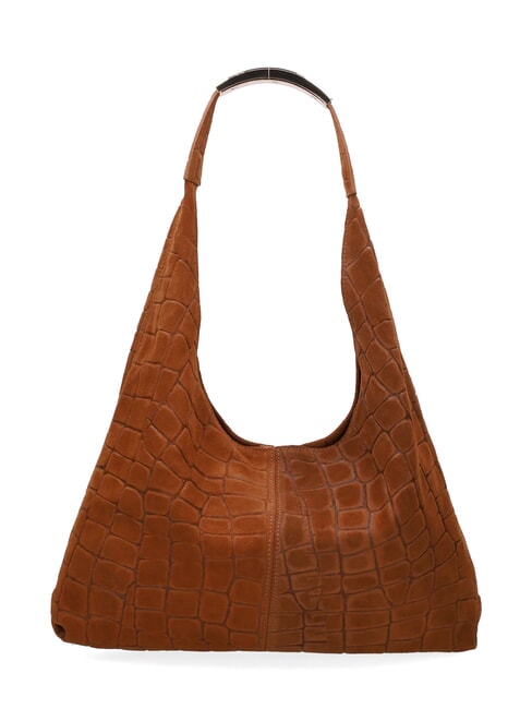 ELLISSE CROCO SUEDE Schultertasche, Leder cognac - Damentaschen