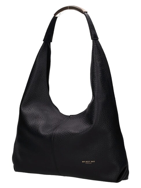 ELLISSE MACRO DOLLARO Schultertasche, Leder Schwarz - Damentaschen