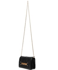 LOVE MOSCHINO QUILTED Clutch / Geldb&ouml;rse mit Schulterriemen Schwarz - Brieftaschen Damen - 3