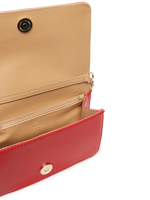 QUILTED Clutch / Geldb&ouml;rse mit Schulterriemen ROT - Brieftaschen Damen