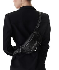LOVE MOSCHINO QUILTED Beutel schwarzer Lack - Damentaschen - 2