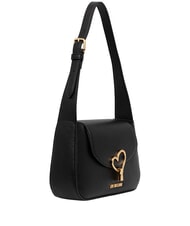LOVE MOSCHINO HEART TURNLOCK Umh&auml;ngetasche Schwarz - Damentaschen - 2
