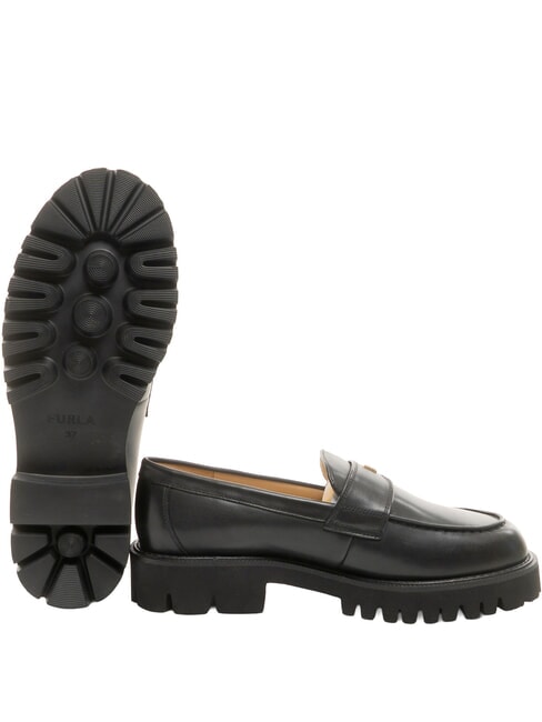 TANK Ledermokassins Schwarz - Damenschuhe