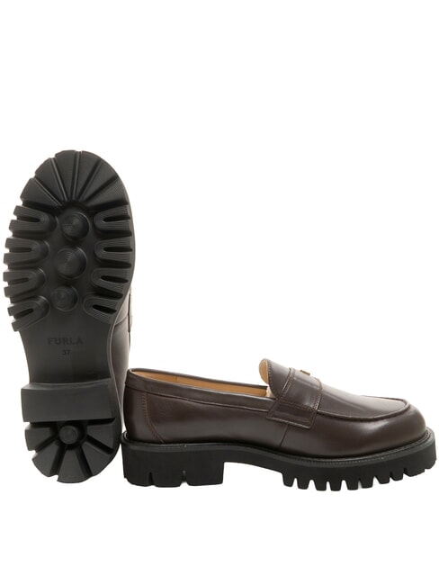 TANK Ledermokassins Schokolade - Damenschuhe