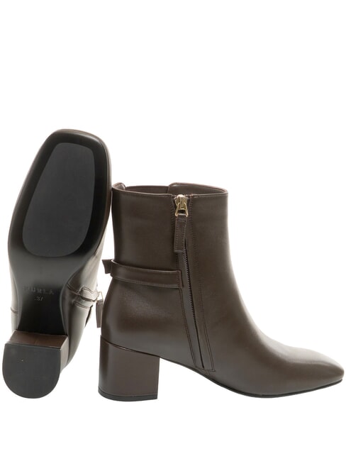 BLOCK  Stiefeletten mit 5,5 cm Absatz Schokolade - Damenschuhe