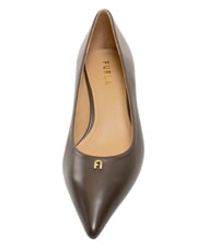 FURLA ATELIER  Lederdekollet&eacute; mit 5 cm Absatz Schokolade - Damenschuhe - 4