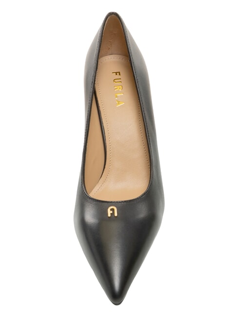 ATELIER  Lederdekollet&eacute;, 9 cm Absatz Schwarz - Damenschuhe