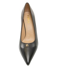 FURLA ATELIER  Lederdekollet&eacute;, 9 cm Absatz Schwarz - Damenschuhe - 5