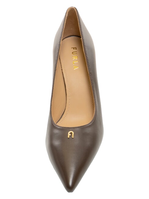 ATELIER  Lederdekollet&eacute;, 9 cm Absatz Schokolade - Damenschuhe