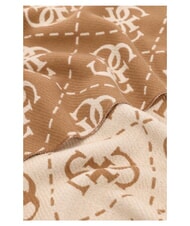 GUESS NOLANA 4G LOGO Schal mit Fransen Milchlogo braun - Schals - 2