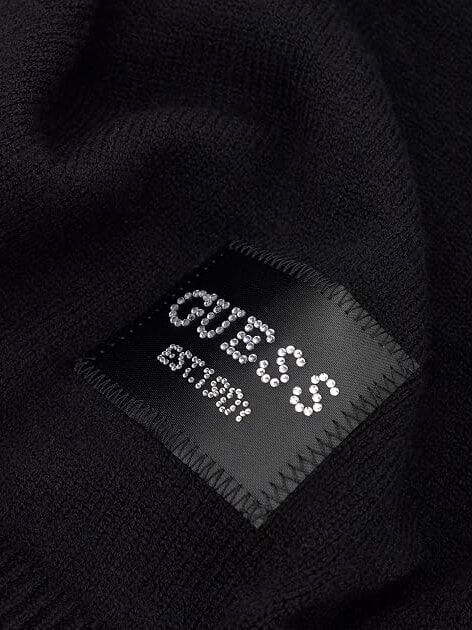KNITTED Logo-Schal SCHWARZ - Schals