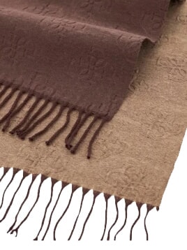 BASIC Schal mit Fransen braun multi - Schals