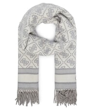 GUESS JACQUARD Schal mit Fransen graues Logo - Schals - 2