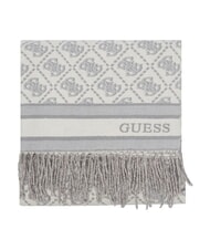 GUESS JACQUARD Schal mit Fransen graues Logo - Schals - 4