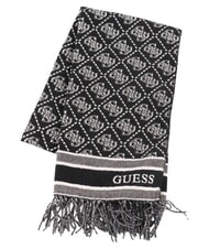 GUESS JACQUARD Schal mit Fransen schwarzes Logo - Schals - 2