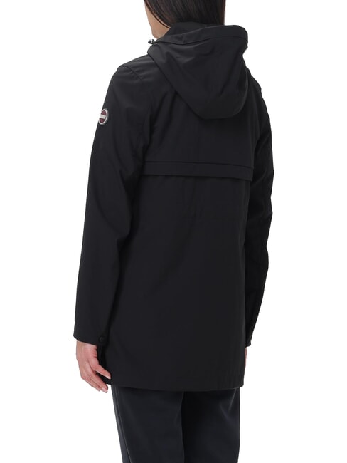 NEWFUTURITY Lange, leichte Jacke mit Kapuze Schwarz - Damenjacken