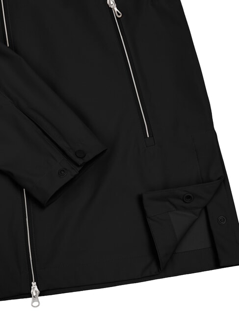 NEWFUTURITY Lange, leichte Jacke mit Kapuze Schwarz - Damenjacken