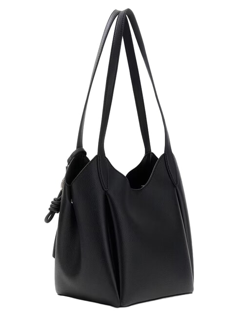 MELODY Schultertasche mit zwei Henkeln SCHWARZ - Damentaschen