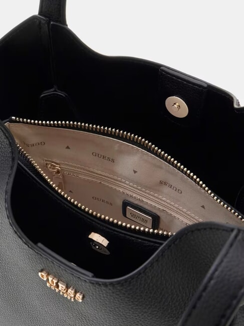 MELODY Schultertasche mit zwei Henkeln SCHWARZ - Damentaschen