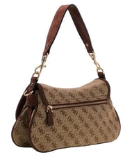 GUESS SAMANTHA Schultertasche mit Schultergurt Latte-Logo / braun - Damentaschen - 2