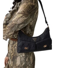 GUESS BLAKE Umh&auml;ngetasche schwarzes Logo - Damentaschen - 2