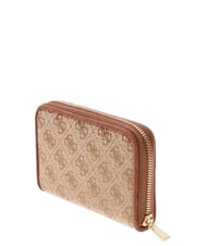 GUESS SAMANTHA Mittelgro&szlig;e Geldb&ouml;rse mit Rei&szlig;verschluss Latte-Logo / braun - Brieftaschen Damen - 3