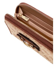 GUESS SAMANTHA Mittelgro&szlig;e Geldb&ouml;rse mit Rei&szlig;verschluss Latte-Logo / braun - Brieftaschen Damen - 4
