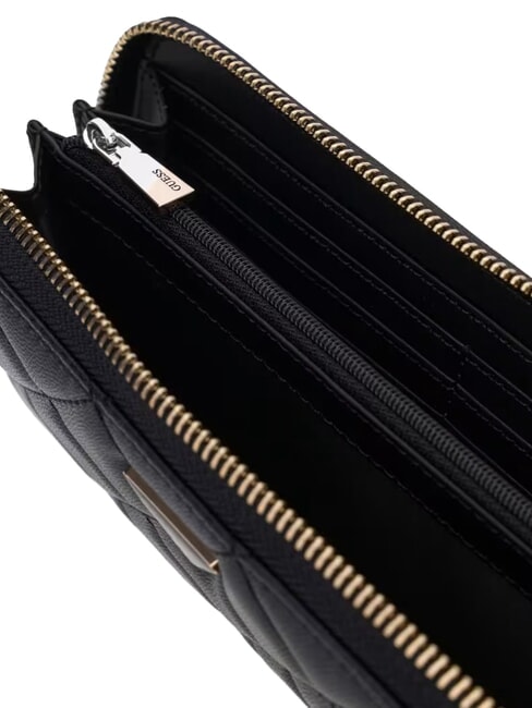 JULIET Gro&szlig;e Geldb&ouml;rse mit Rei&szlig;verschluss SCHWARZ - Brieftaschen Damen