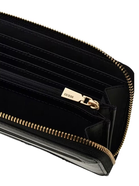 JULIET Gro&szlig;e Geldb&ouml;rse mit Rei&szlig;verschluss SCHWARZ - Brieftaschen Damen