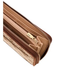 GUESS SAMANTHA Gro&szlig;e Geldb&ouml;rse mit Rei&szlig;verschluss Latte-Logo / braun - Brieftaschen Damen - 4