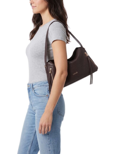 TILDE Schultertasche mit Schultergurt rote Aubergine - Damentaschen