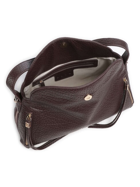 TILDE Schultertasche mit Schultergurt rote Aubergine - Damentaschen