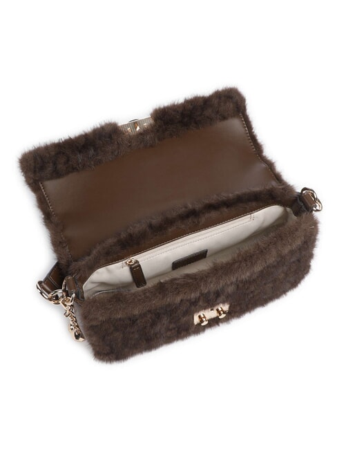 ADIVA Schultertasche mit Schultergurt dunkler Mokka - Damentaschen